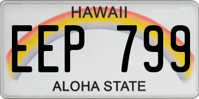 HI license plate EEP799