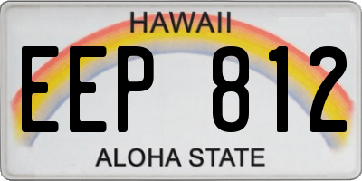 HI license plate EEP812