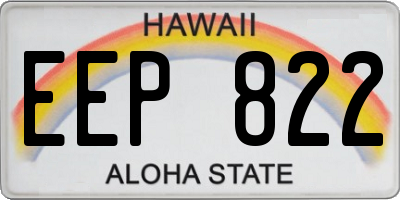 HI license plate EEP822