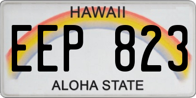 HI license plate EEP823