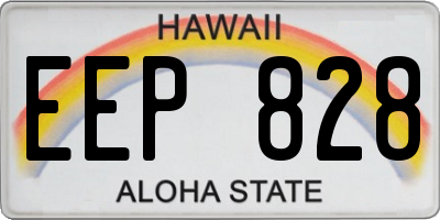 HI license plate EEP828