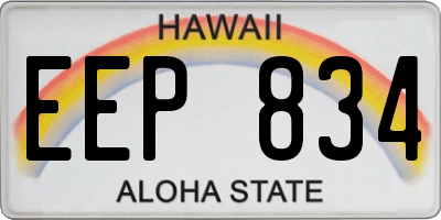 HI license plate EEP834