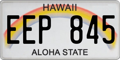 HI license plate EEP845