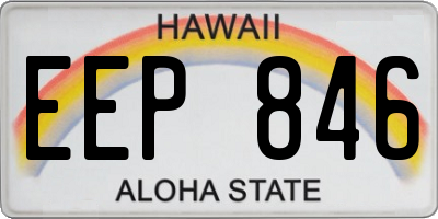 HI license plate EEP846