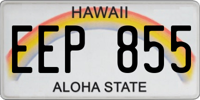 HI license plate EEP855
