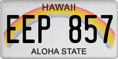 HI license plate EEP857