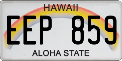 HI license plate EEP859