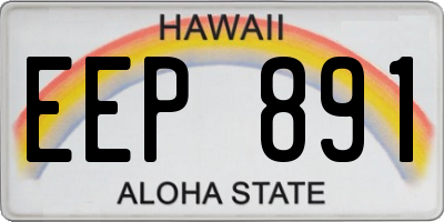 HI license plate EEP891