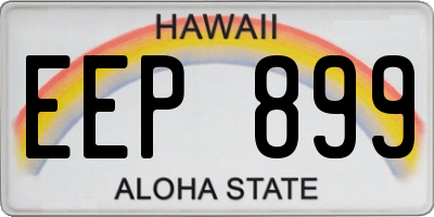 HI license plate EEP899