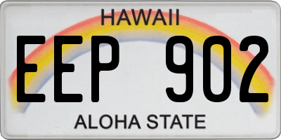 HI license plate EEP902