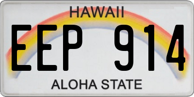 HI license plate EEP914