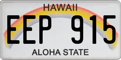 HI license plate EEP915