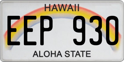 HI license plate EEP930