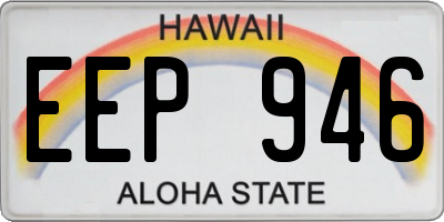 HI license plate EEP946