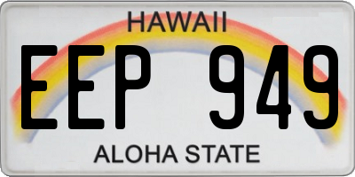 HI license plate EEP949