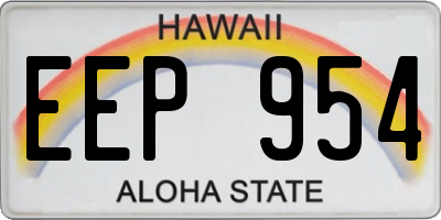HI license plate EEP954