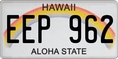 HI license plate EEP962