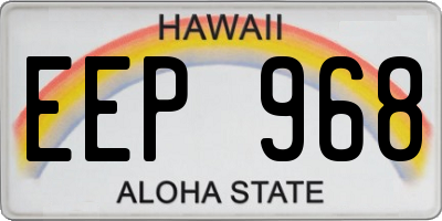 HI license plate EEP968