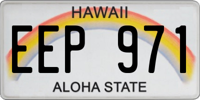 HI license plate EEP971
