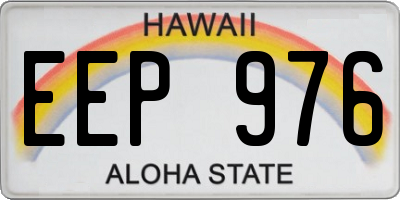 HI license plate EEP976