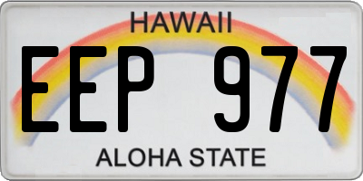 HI license plate EEP977