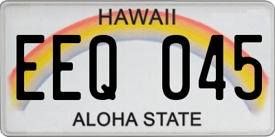 HI license plate EEQ045