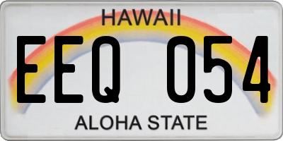 HI license plate EEQ054