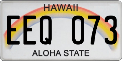 HI license plate EEQ073