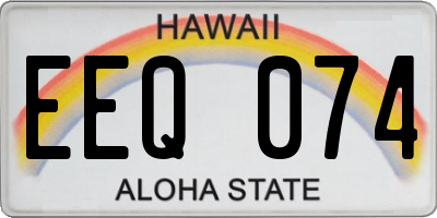 HI license plate EEQ074