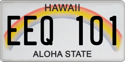 HI license plate EEQ101