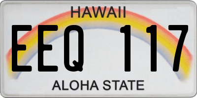 HI license plate EEQ117