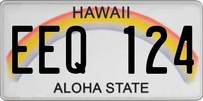HI license plate EEQ124