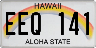 HI license plate EEQ141