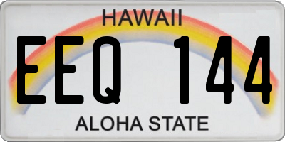 HI license plate EEQ144
