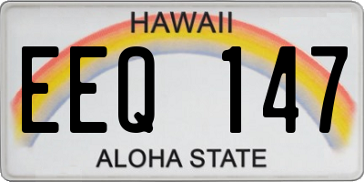 HI license plate EEQ147