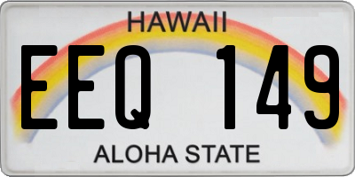 HI license plate EEQ149