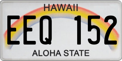 HI license plate EEQ152