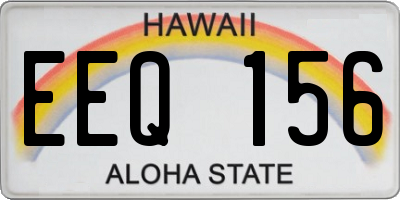 HI license plate EEQ156