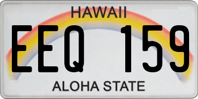 HI license plate EEQ159
