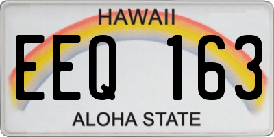 HI license plate EEQ163