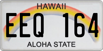 HI license plate EEQ164