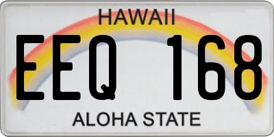 HI license plate EEQ168