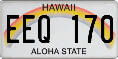 HI license plate EEQ170
