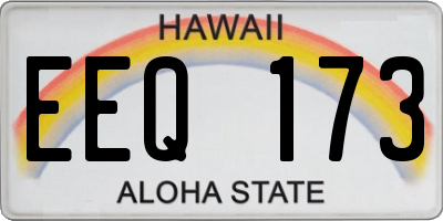 HI license plate EEQ173