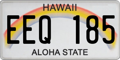 HI license plate EEQ185