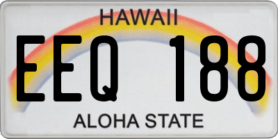 HI license plate EEQ188