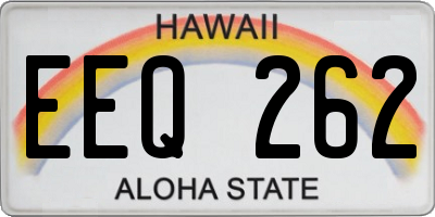 HI license plate EEQ262