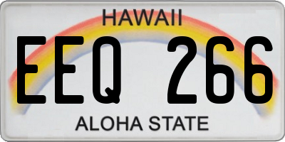 HI license plate EEQ266