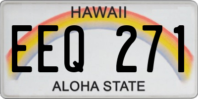 HI license plate EEQ271