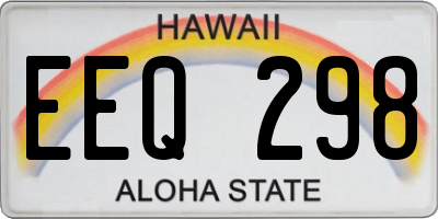 HI license plate EEQ298